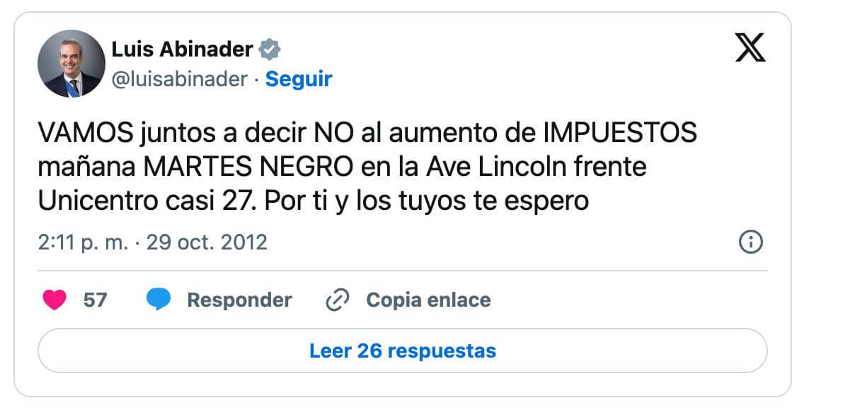 El cambio de Abinader 2012 vs. 2024, la reforma fiscal que ha