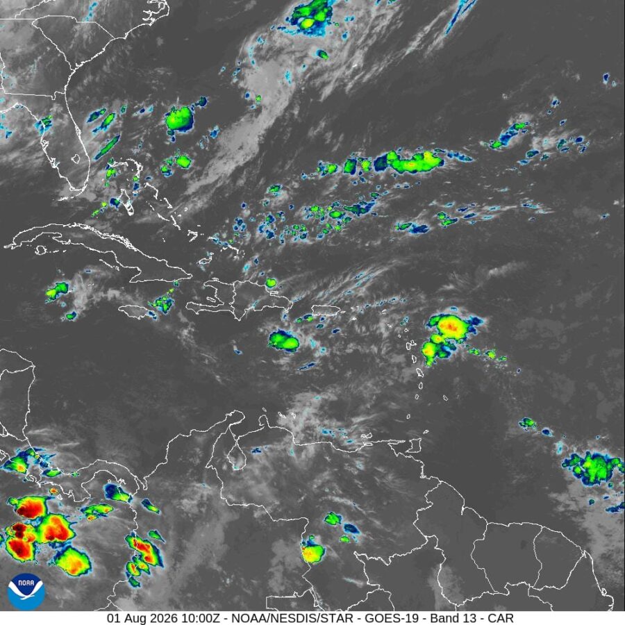 Onda tropical y vaguada provocarán aguaceros, tormentas eléctricas y ráfagas de viento este sábado