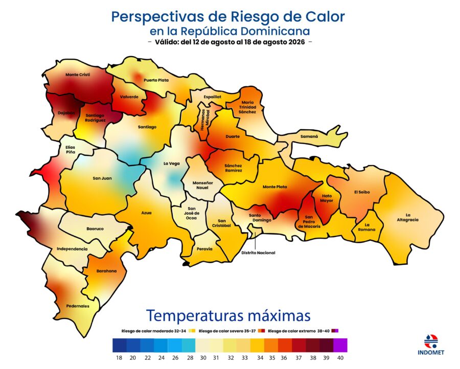 INDOMET advierte sobre semana de calor sofocante en República Dominicana