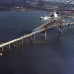 Puente Francis Scott en Baltimore se desplomò al ser golpeado por un barco