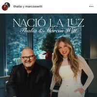 Thalía anunció su colaboración con Marcos Witt, “Nació La Luz”