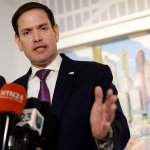MIAMI, FLORIDA - OCTOBER 14: Sen. Marco Rubio holds a press conference after campaigning with Cuban-American leaders at the American Museum of The Cuban Diaspora on October 14, 2022 in Miami, Florida. Sen. Rubio is facing off against his Democratic opponent U.S. Rep. Val Demings (D-FL) in the general election. (Photo by Joe Raedle/Getty Images)